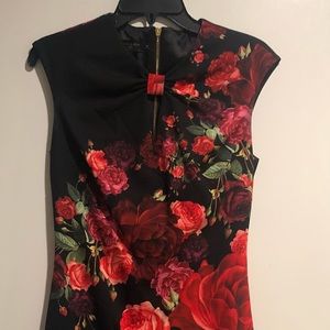 Ted Baker floral midi dress.